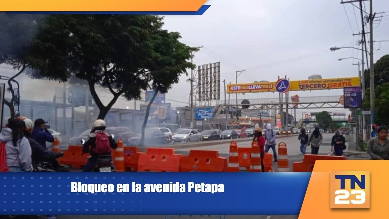 Bloqueo en la avenida Petapa
