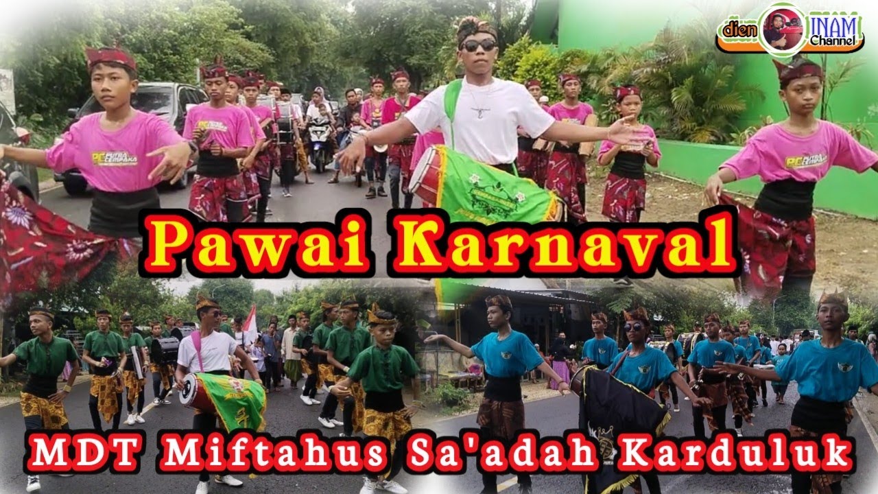 Adu Aksi Mahkota SJ, Elfaris dan Putra Cempaka dalam pawai Karnaval MDT Miftahus sa'adah Karduluk