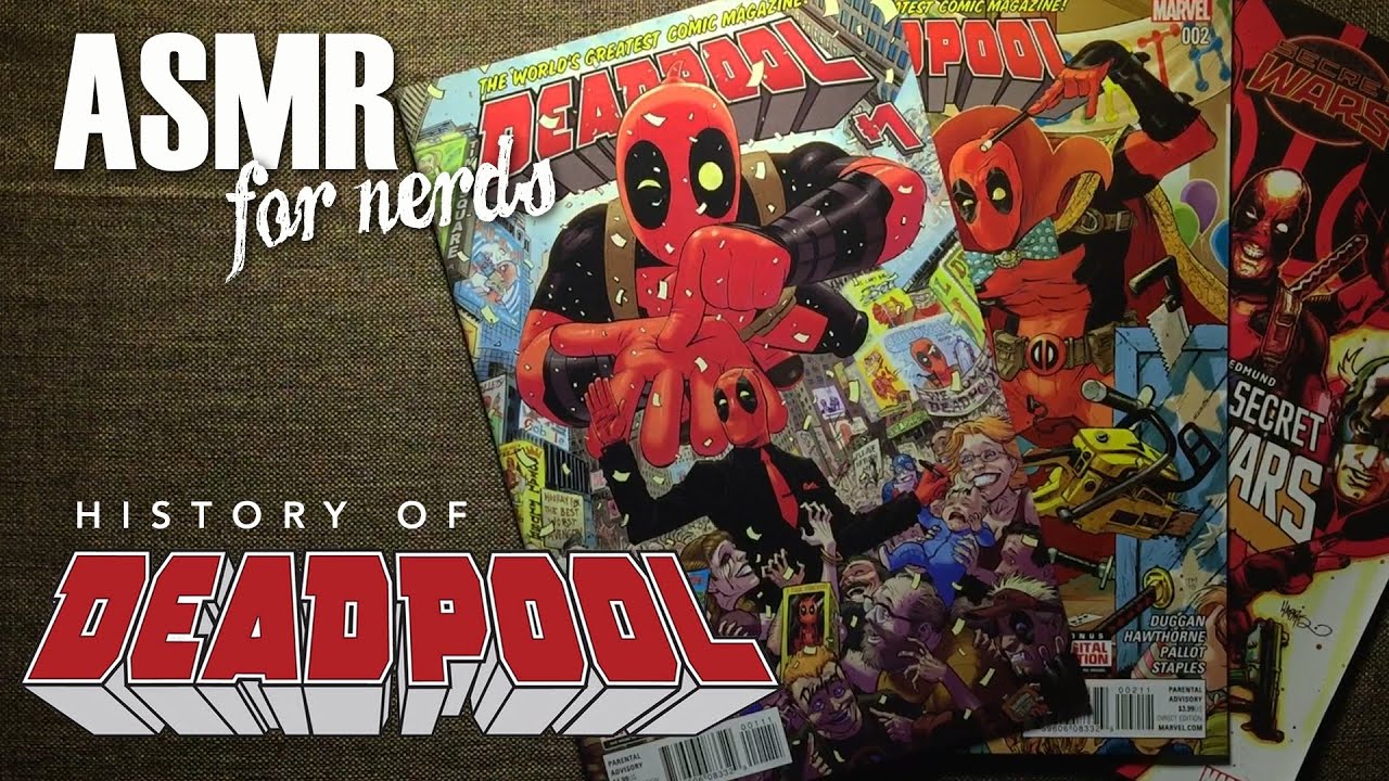 Deadpool - Superhero History - Comic Book ASMR - whispering, page turning,
