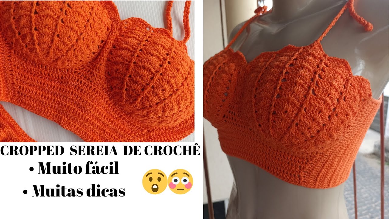 Cropped sereia de crochê | TAM G