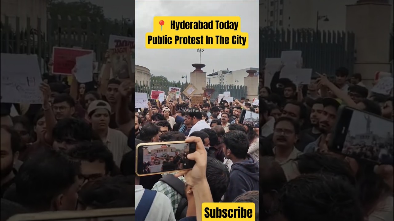 Hyderabad Today 📍 Public Protest in the City | Ground Reality #shorts #viral #cjp #genz #hyderabad