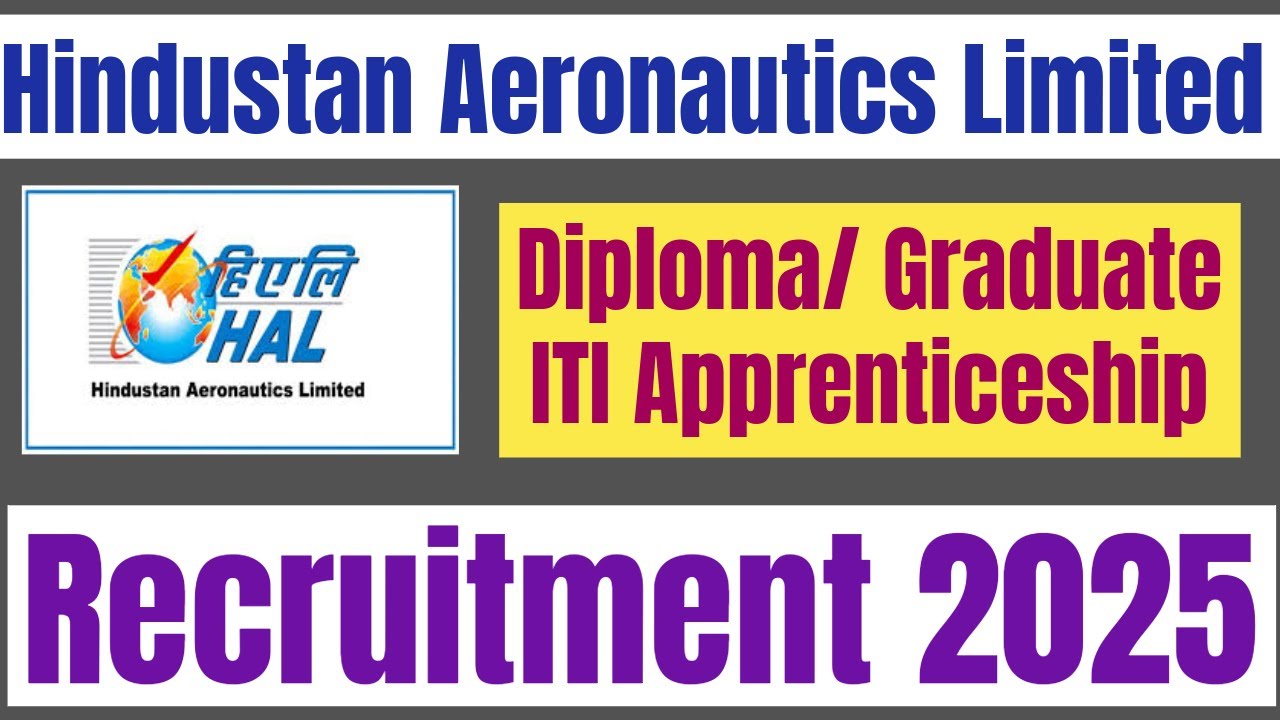 Hindustan Aeronautics Limited (HAL), Nasik ITI, Diploma, Graduate Apprentice Recruitment 2025.