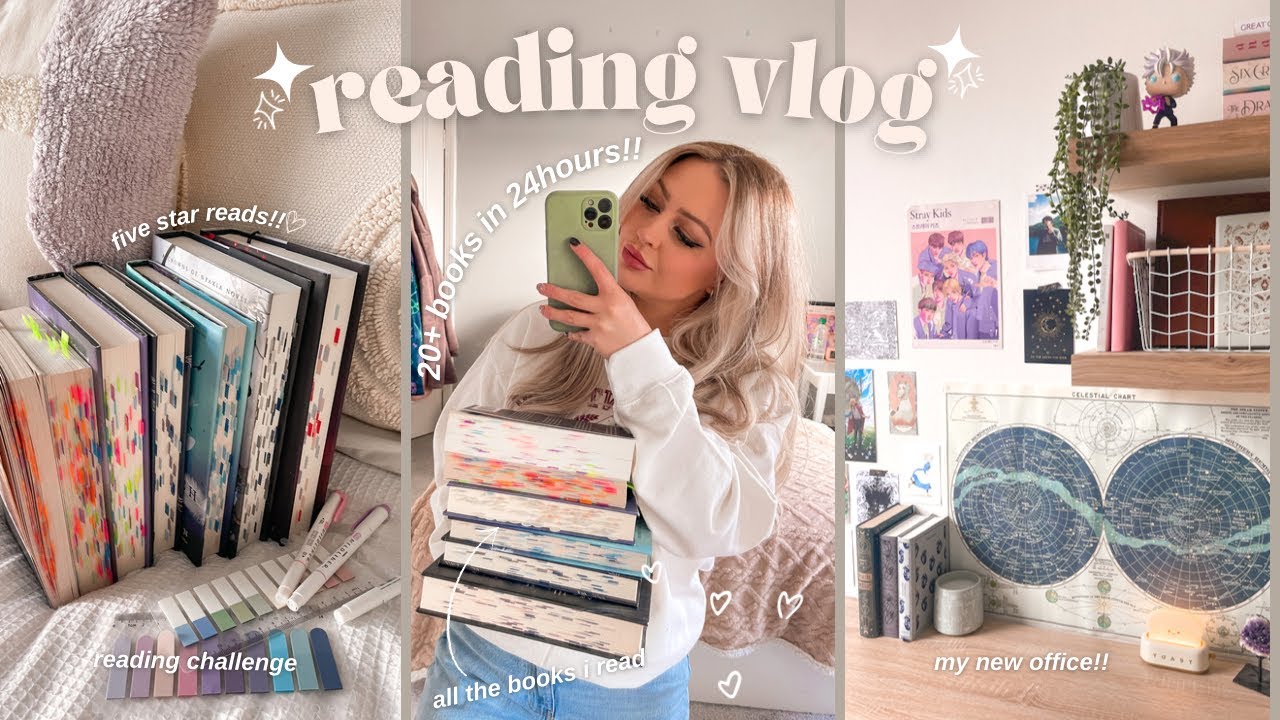 READING VLOG ★ 24hour readathon📖🏃🏼‍♀️ I read over 20 books!!!