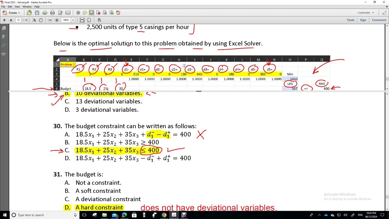 Final 5 Linear Programming Solved Example
