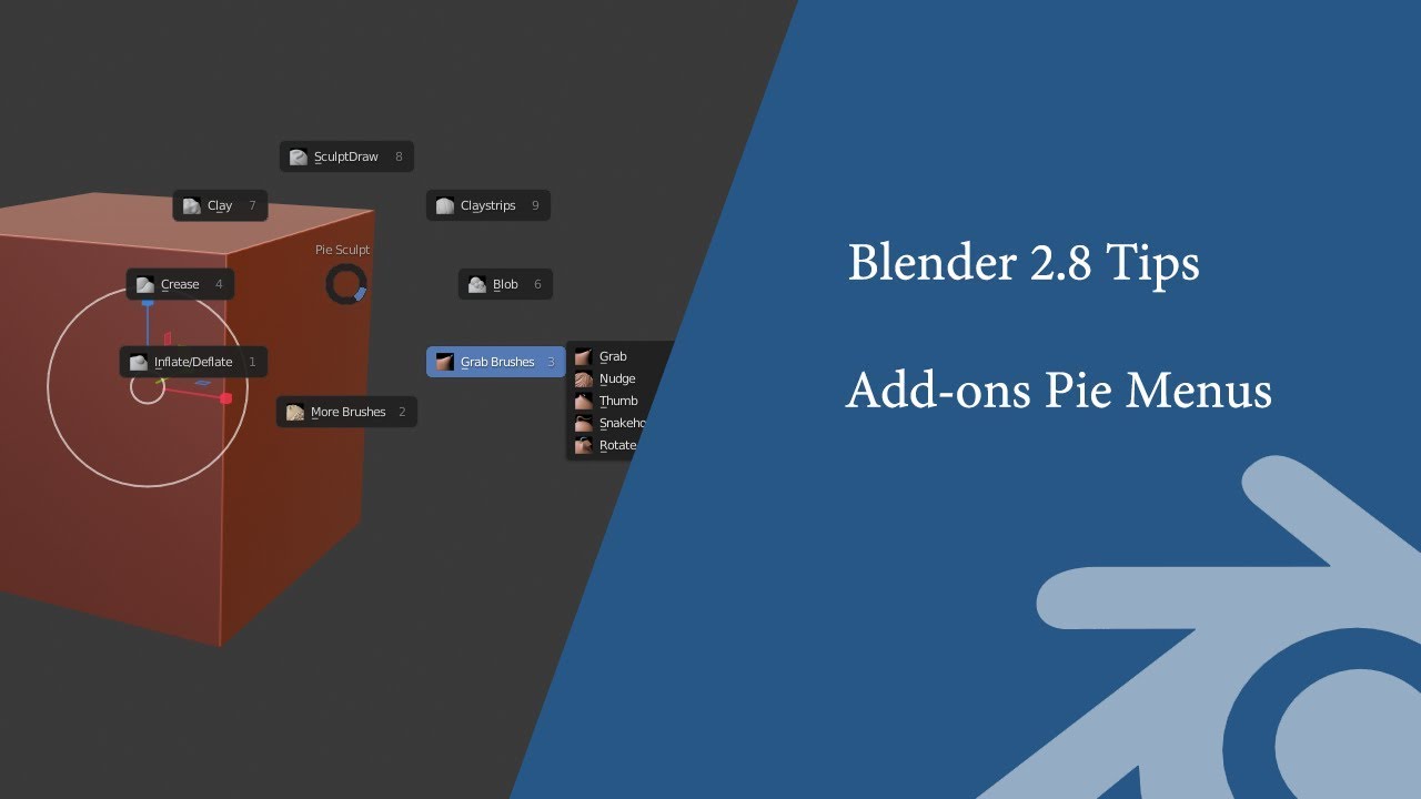 Blender 2.8 Add-ons : Pie Menus