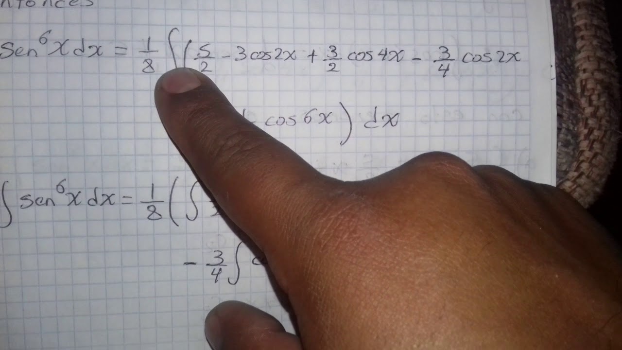 Video 23. Integral del (sen x)^6