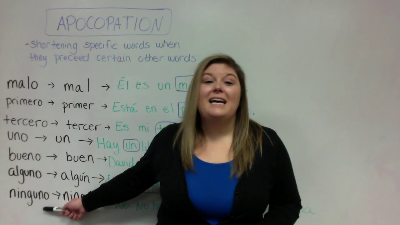 Apocopation in Spanish