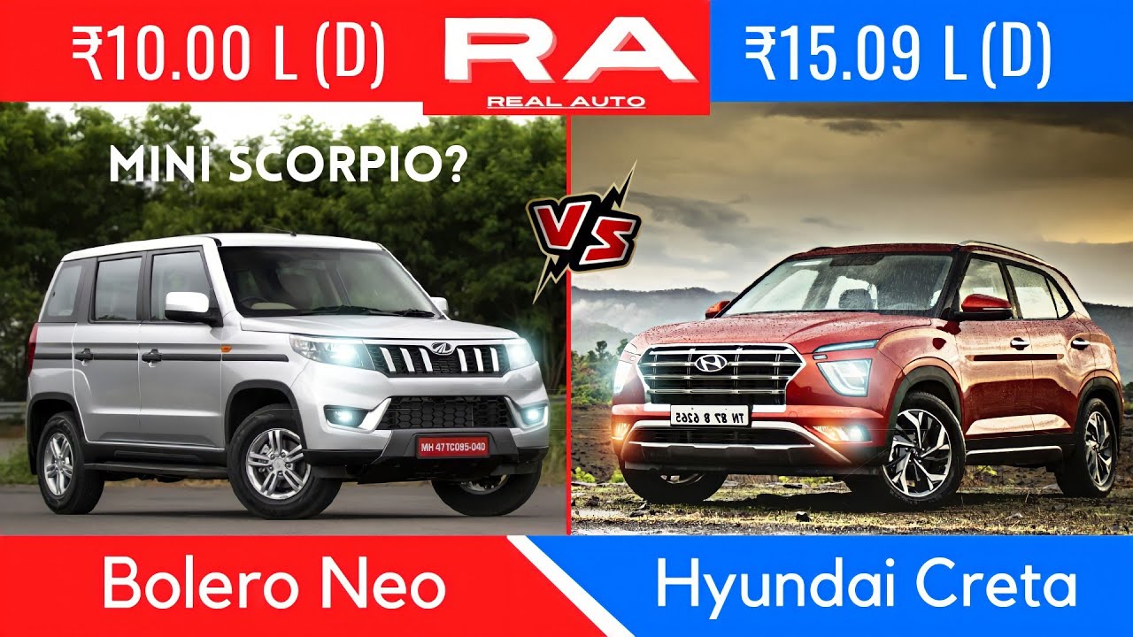 Mahindra Bolero Neo vs Hyundai Creta 2021 - Full Comparison | who will win बोलेरो vs हुंडई अलकजर