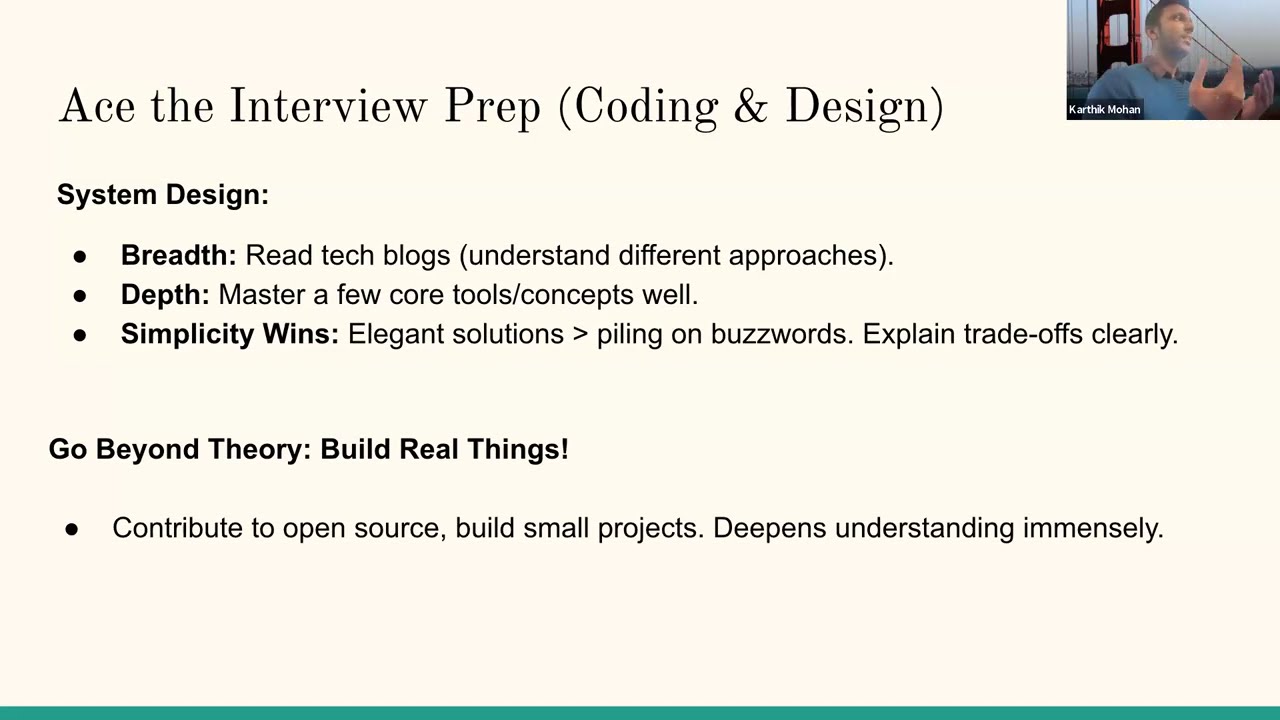 Perspective on Coding Interviews | ML Interviewing Masterclass | Sairam Tabibu