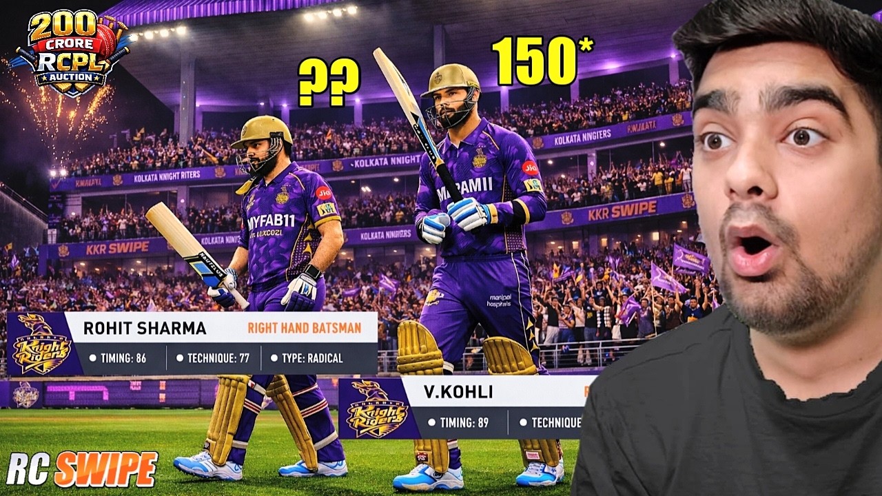 V.Kohli 150* KKR Vs PBKS IPL Auction 2026 RC Swipe (Hardcore Dynamic)