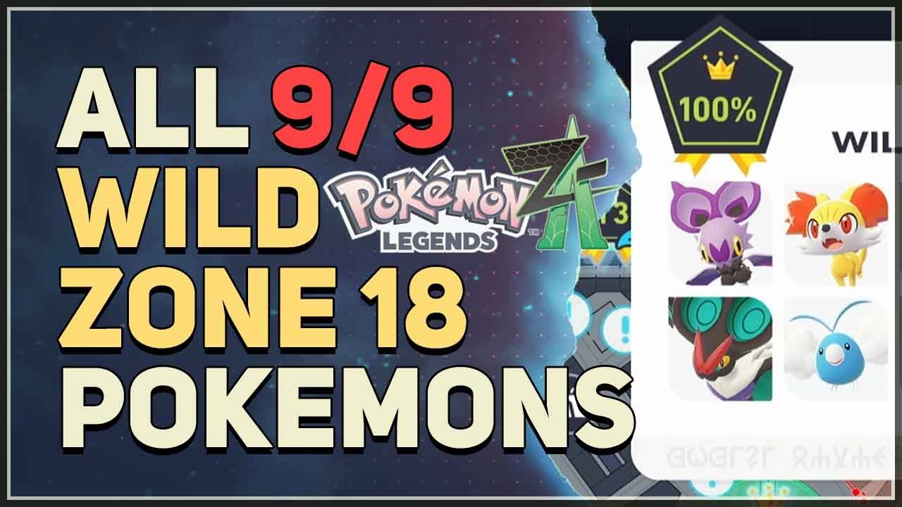 All Wild Zone 18 Pokemon Locations Pokemon Legends Z-A
