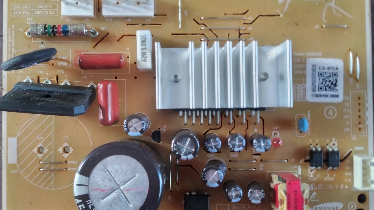 Samsung single door inverter Fridge PCB repairing and testing. 3 time blinking. #new #youtubevideo