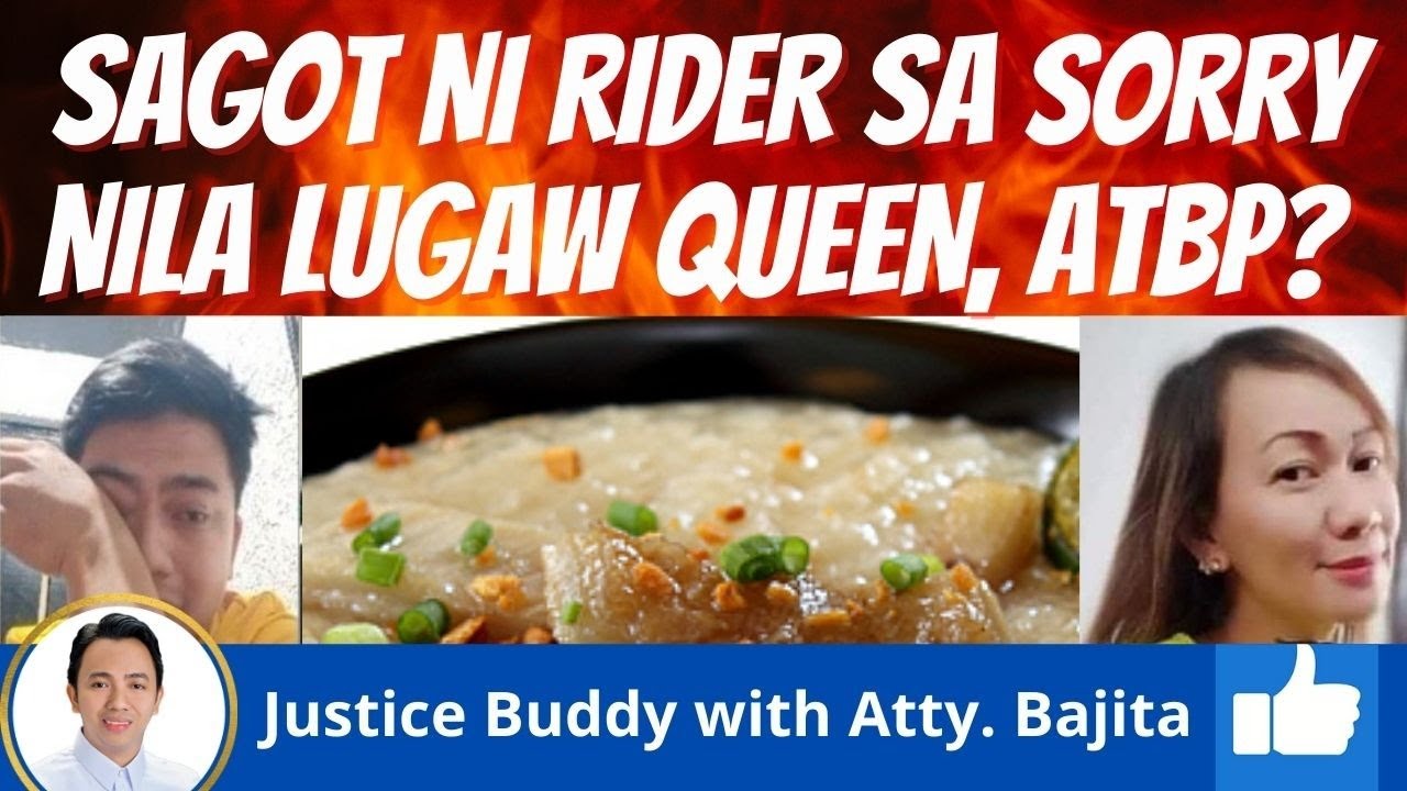 SAGOT NI GRAB RIDER SA SORRY NILA VIRAL LUGAW QUEEN, ATBP. LUGAW IS ESSSENTIAL(Batas)@CelebrityNewsCn