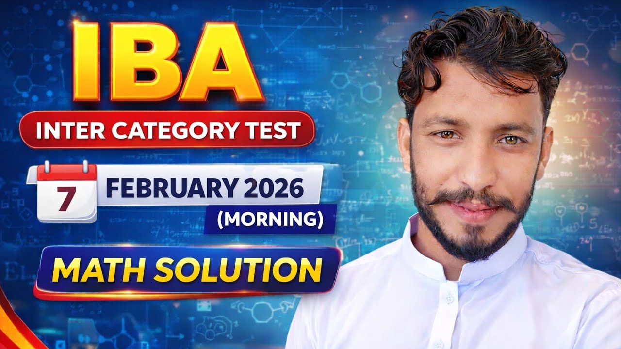 IBA Intermediate Category Maths Portion Complete Solution (7 February 2026) Ravi Kumar 