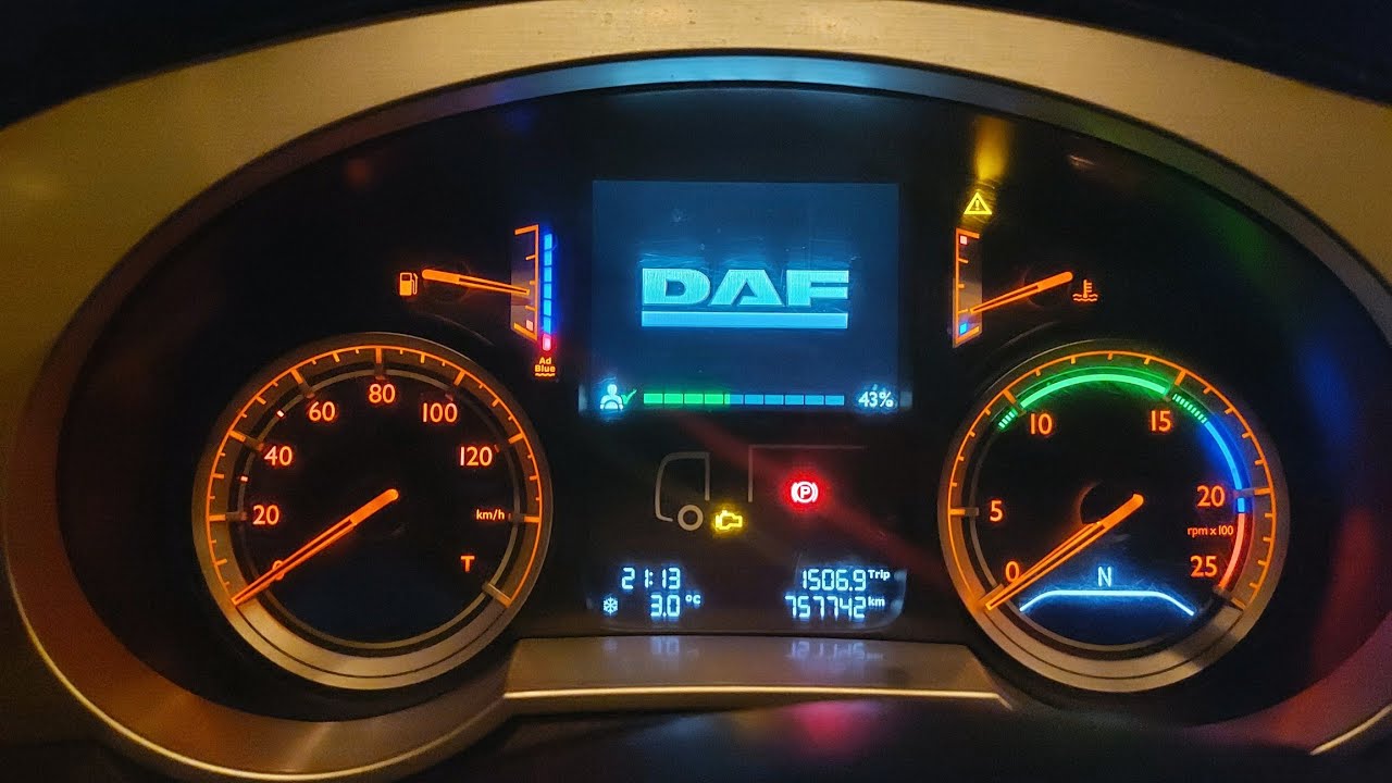 Prezentarea bordului la camionul Daf XF