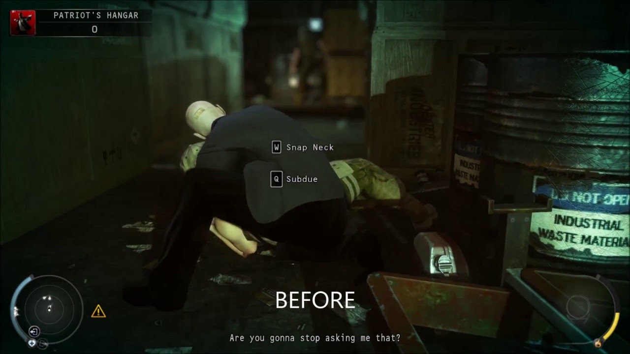 Hitman Beta & Hitman Absolution Comparing Subdue