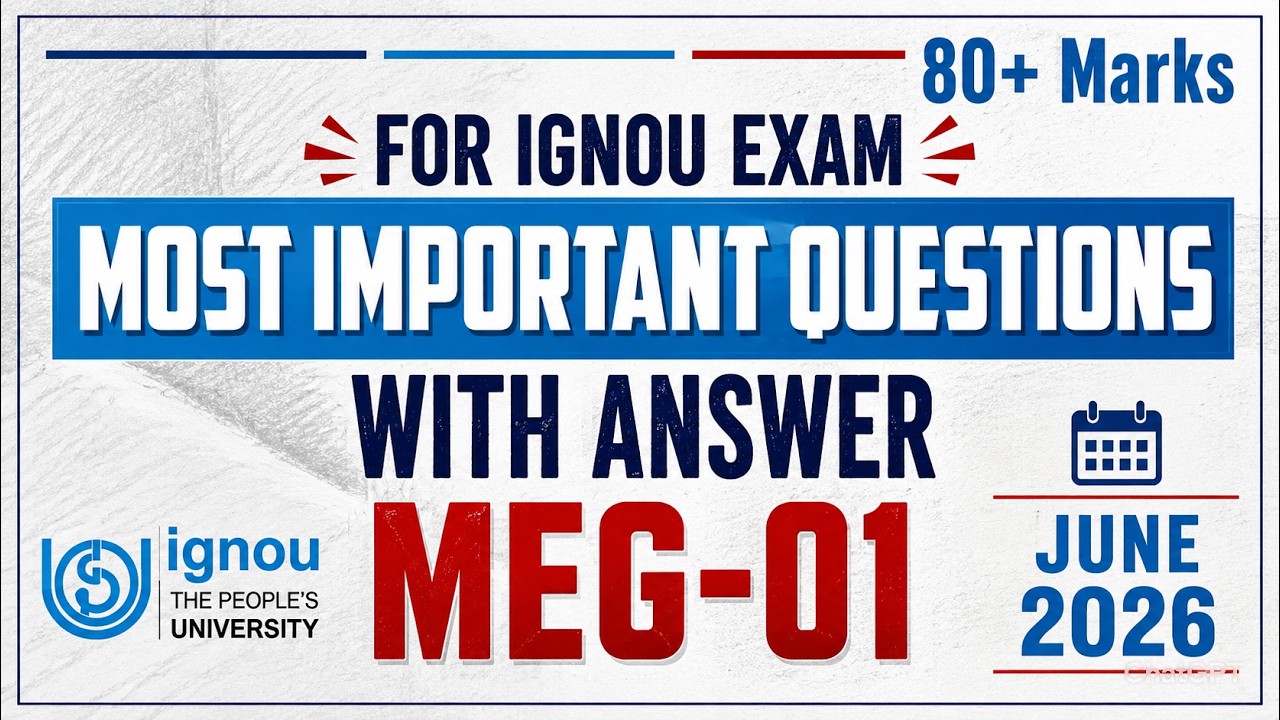 MEG 01 important questions answer for ignou december exam 2025 | British poetry