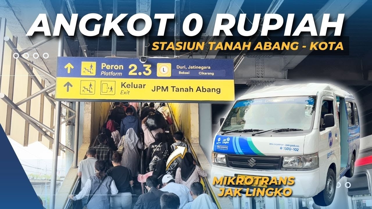 CARA NAIK ANGKOT GRATIS?! - MikroTrans Jak Lingko Jak 10 Tanah Abang Kota