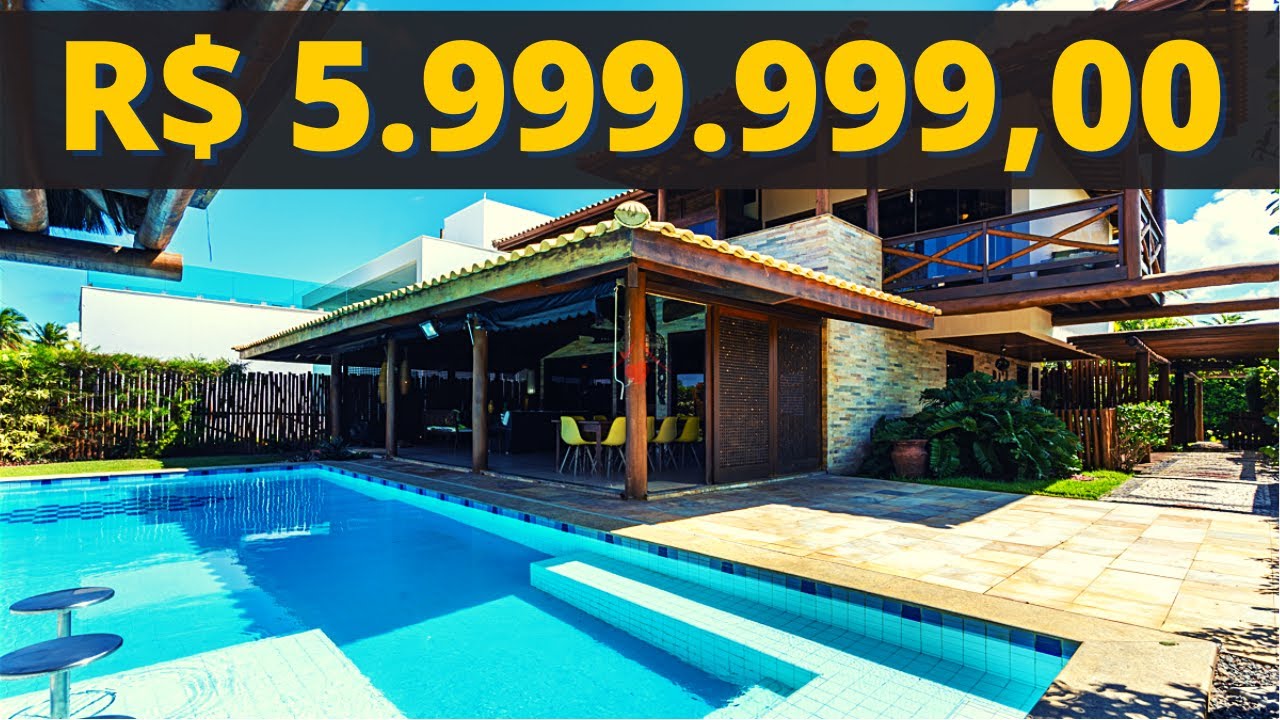 CASA DE LUXO A VENDA EM GUARAJUBA BAHIA  FRENTE MAR SIMPLESMENTE MARAVILHOSA - MANSÃO NORDESTE.