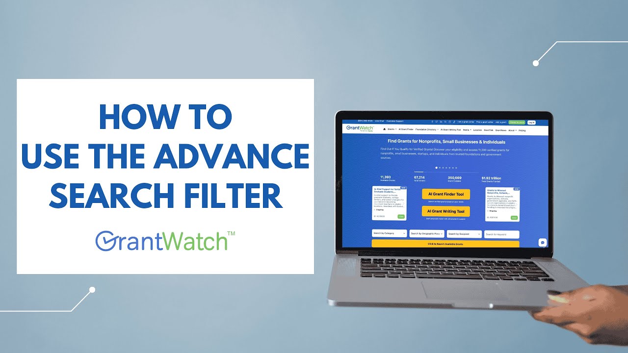 How To: Use the Grantwatch Advance Search Filter