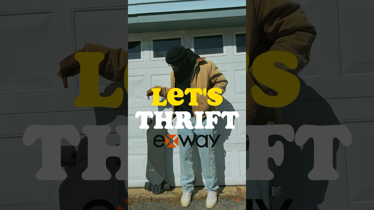 Let's Thrift - Ep.5 with Exway #thriftshopping #electricskateboard