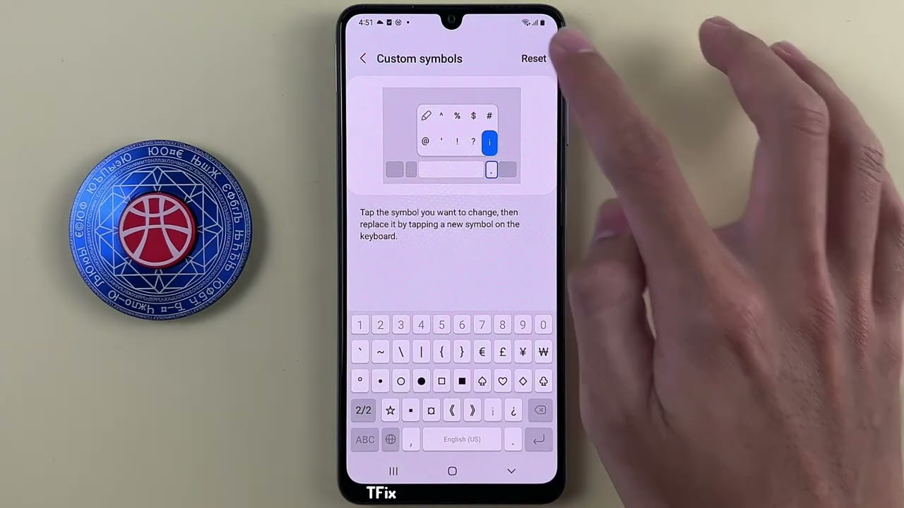 Customize keyboard icons on Samsung A22 Android 12