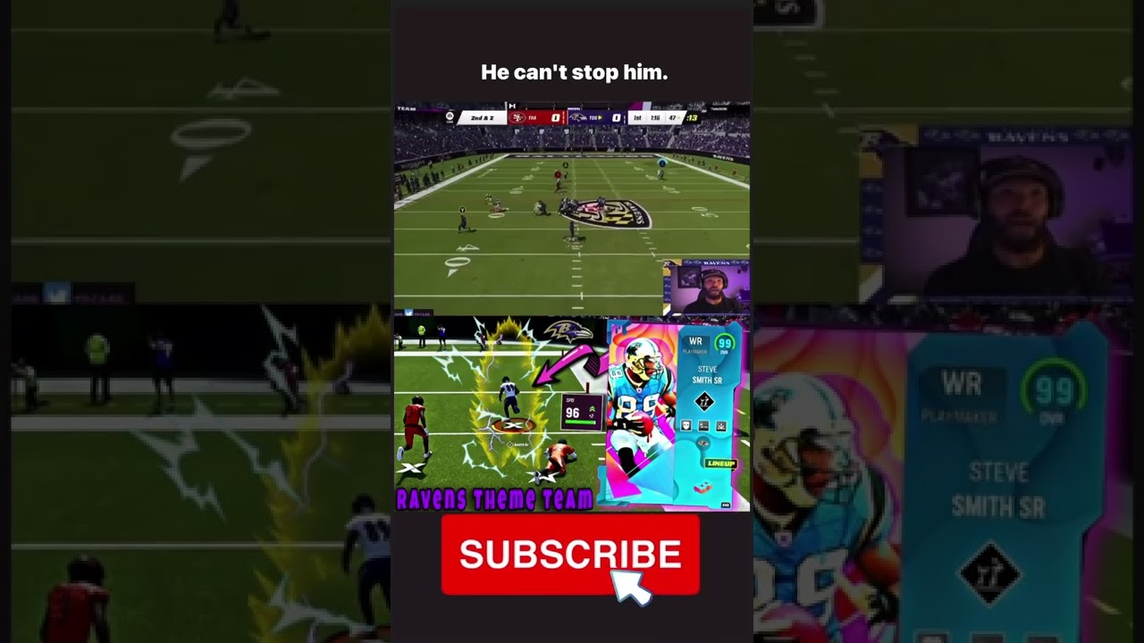 🏃🏾‍♂️💨 96 Speed Steve Smith On Ravens Theme Team Is Unstoppable! | Madden 23
