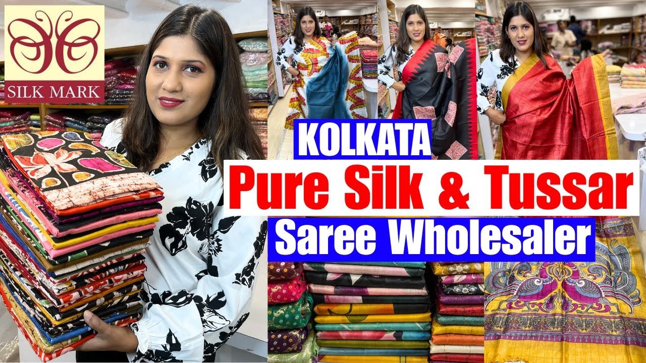 Pure Silk Saree With Silk Mark Kolkata Saree Wholesaler | Tussar Kalamkari & Batik Saree Barabazar
