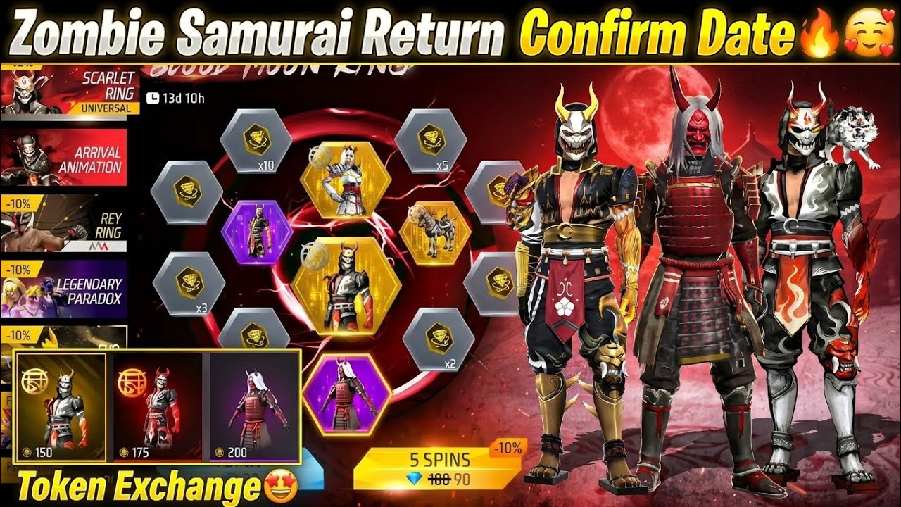 Samurai bundle return comfirm date🔥🤩 | zombie samurai bundle return | blood Moon Bundle return date