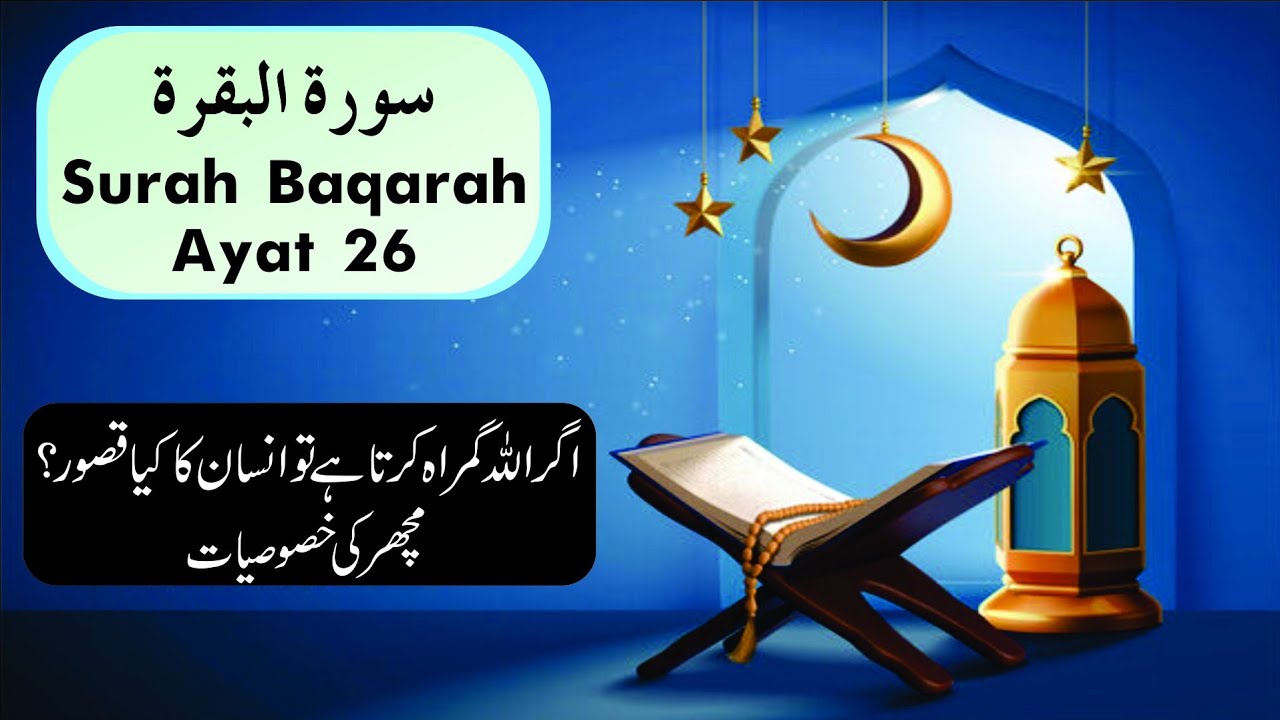 Surah Baqarah Ayat No 26 | Quraan-e-Kareem S Hidayat Bhi Gumrahi Bhi