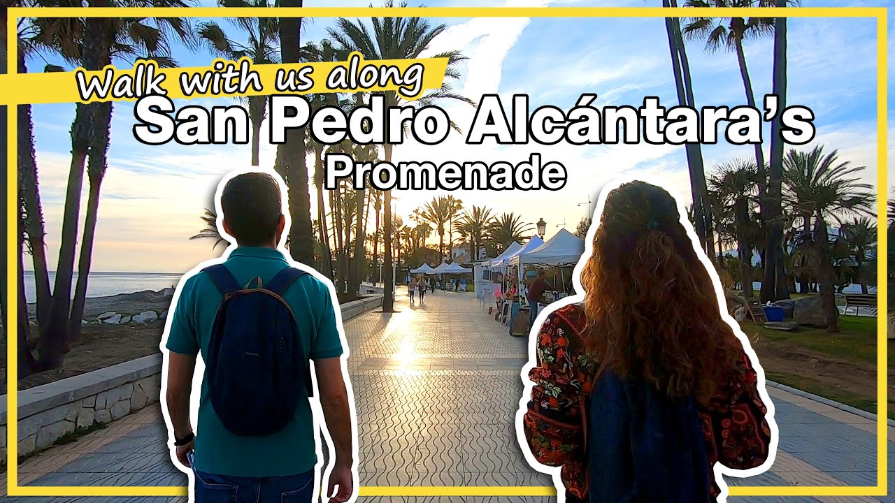 🚶‍♀️ Promenade walk in San Pedro Alcántara, Marbella, SPAIN 🚶