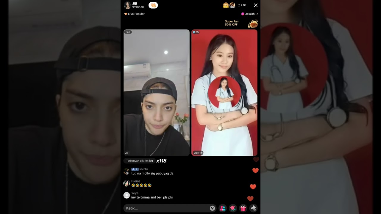 Jiji live tiktok with Jojo part 4.