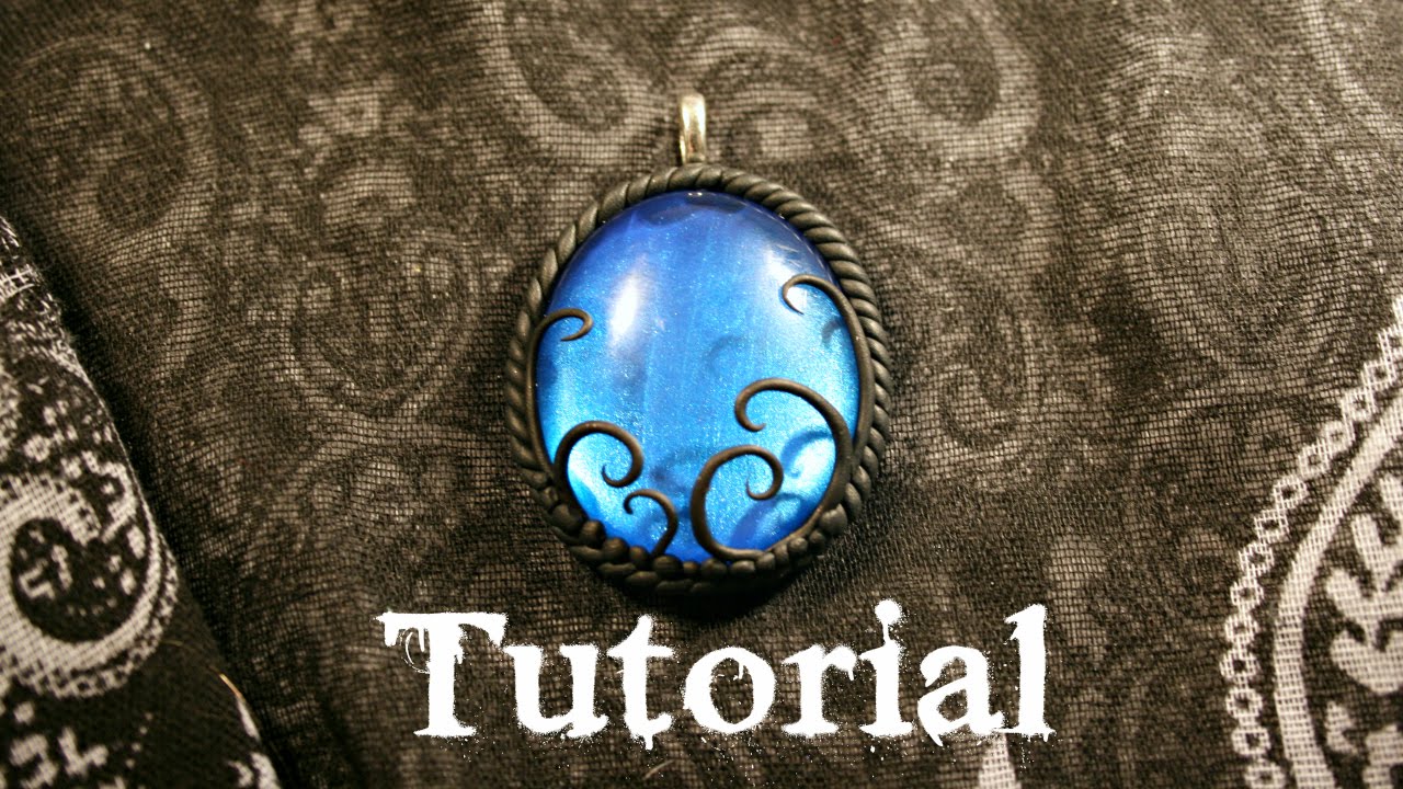 Azure Fantasy/Gothic Polymer Clay Pendant | Velvetorium | 軟陶, Полимерная Глина, Arcilla Polimérica.