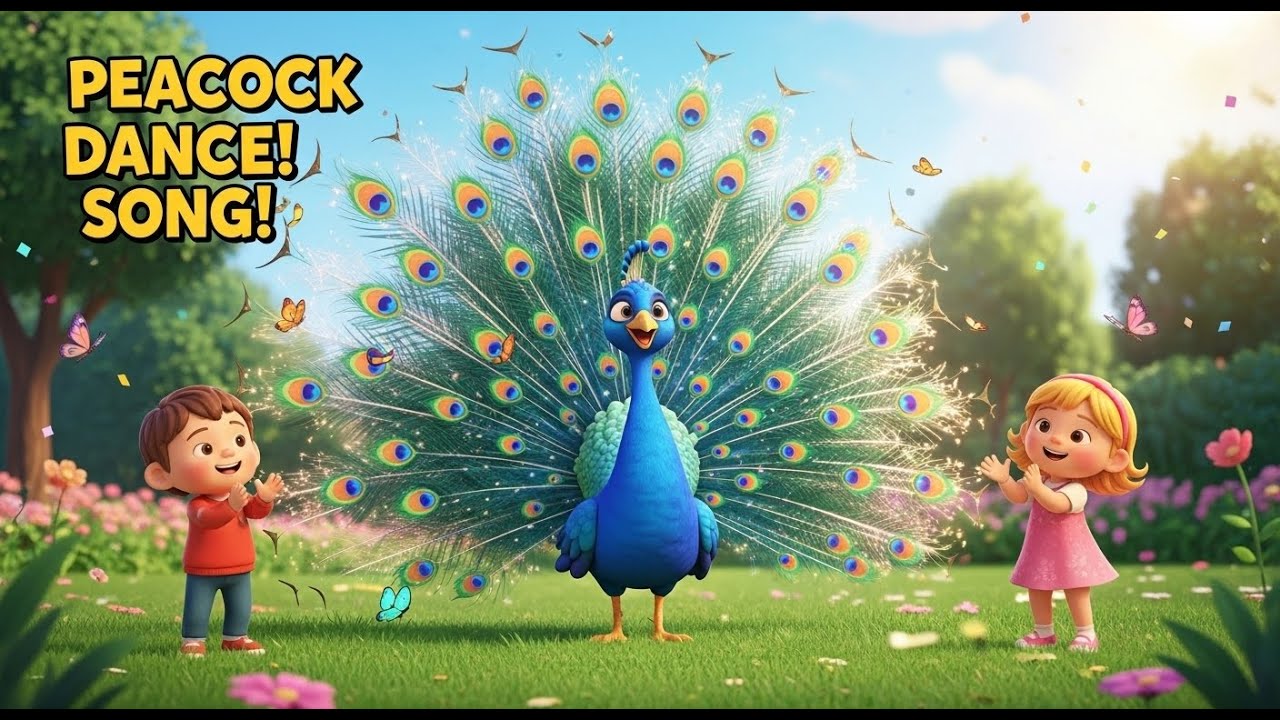 🦚🎵 Pretty Peacock, Dance with Me! | Peacock Song for Kids | Nursery Rhyme & Preschool Learning Son