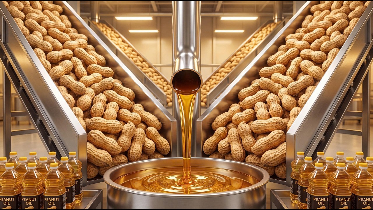 How Peanut Oil Is Made in a Massive Modern Factory | From Peanuts to Premium Oil