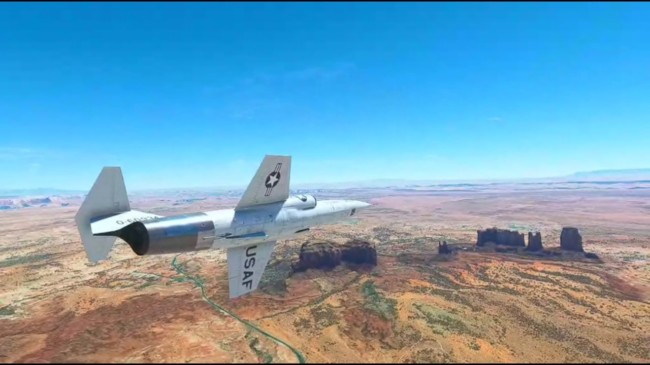 Sulla Monument Valley e dintorni con un F-104 Starfighter