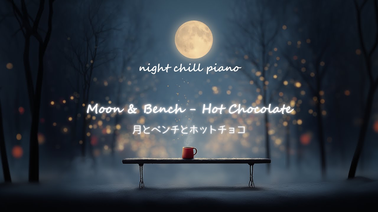 【ピアノ夜チル】月とベンチとホットチョコ - Hot chocolate under the Moon / night chill piano / 作業用BGM
