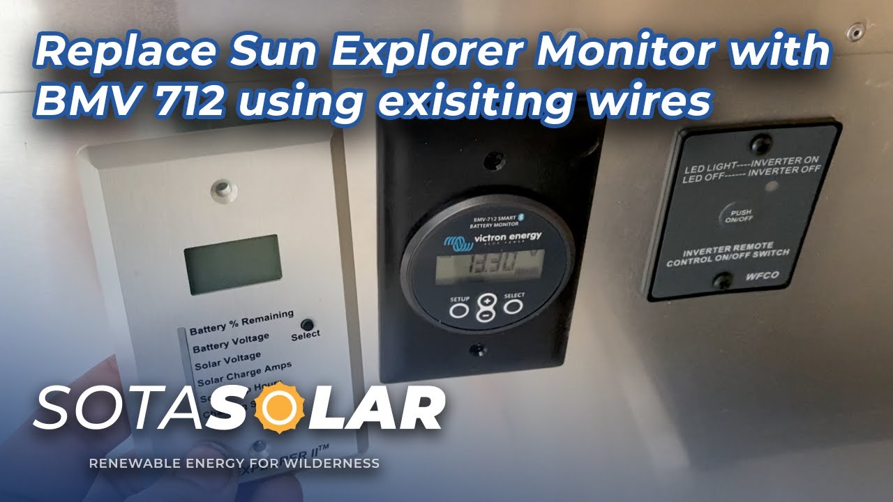 Install Victron BMV 712 in Airstream  replacing Sun Explorer Monitor using existing Ethernet cable.