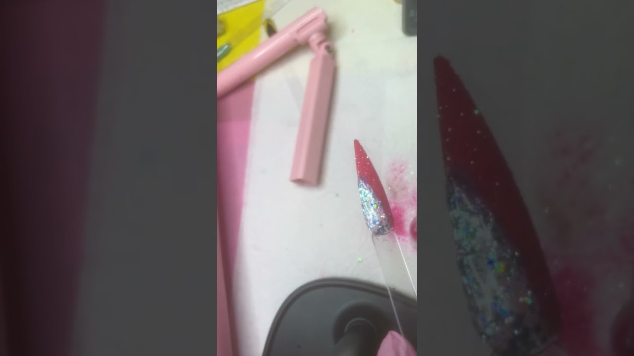 Nails 💅 glitter reviews beginning tutorial