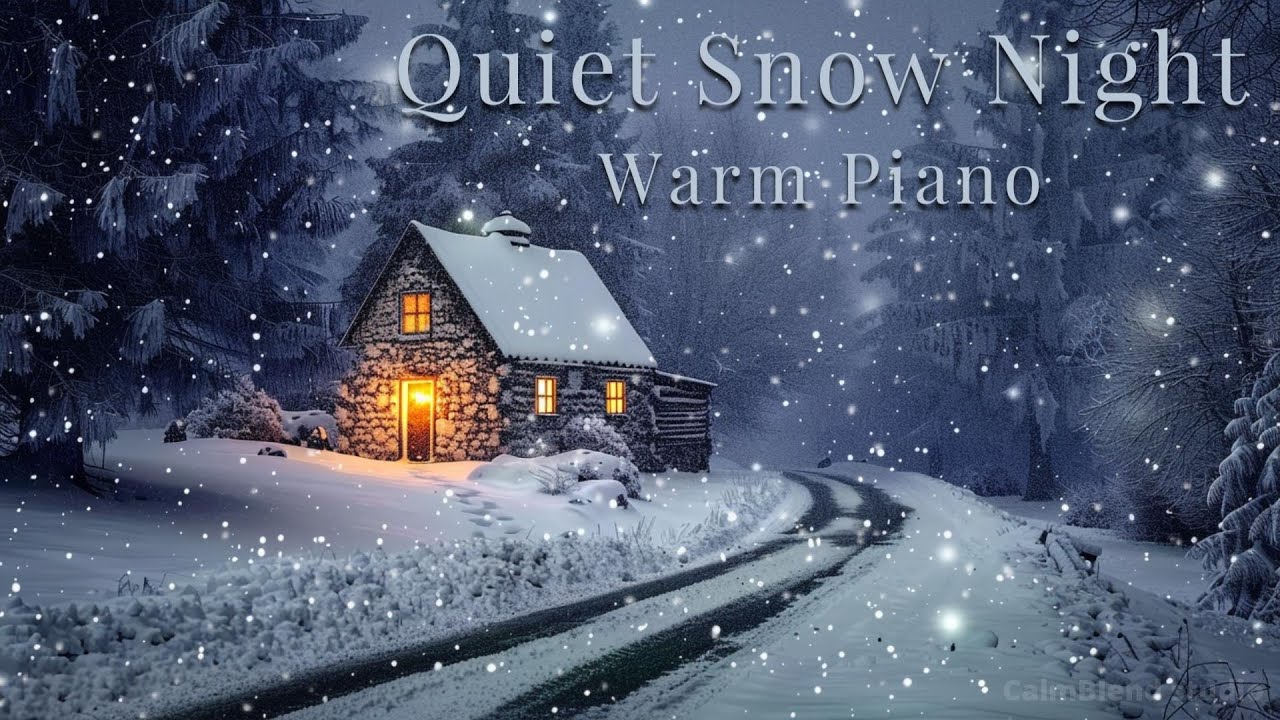 Quiet Snow Path to a Warm Cabin | Ambient Piano for Focus, Relax & Sleep