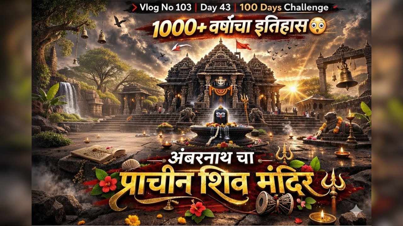 Ambarnath Cha Pracheen Shiv Mandir 😳 1000+ Varshancha Itihas | Vlog No 103 | Day 43/100