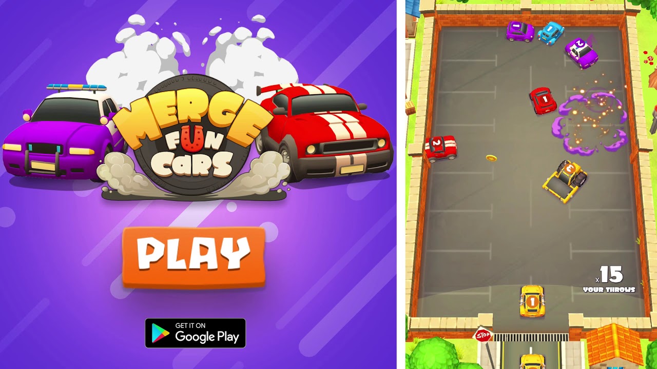 Merge fun cars: parking games. Let's play gameplay 2