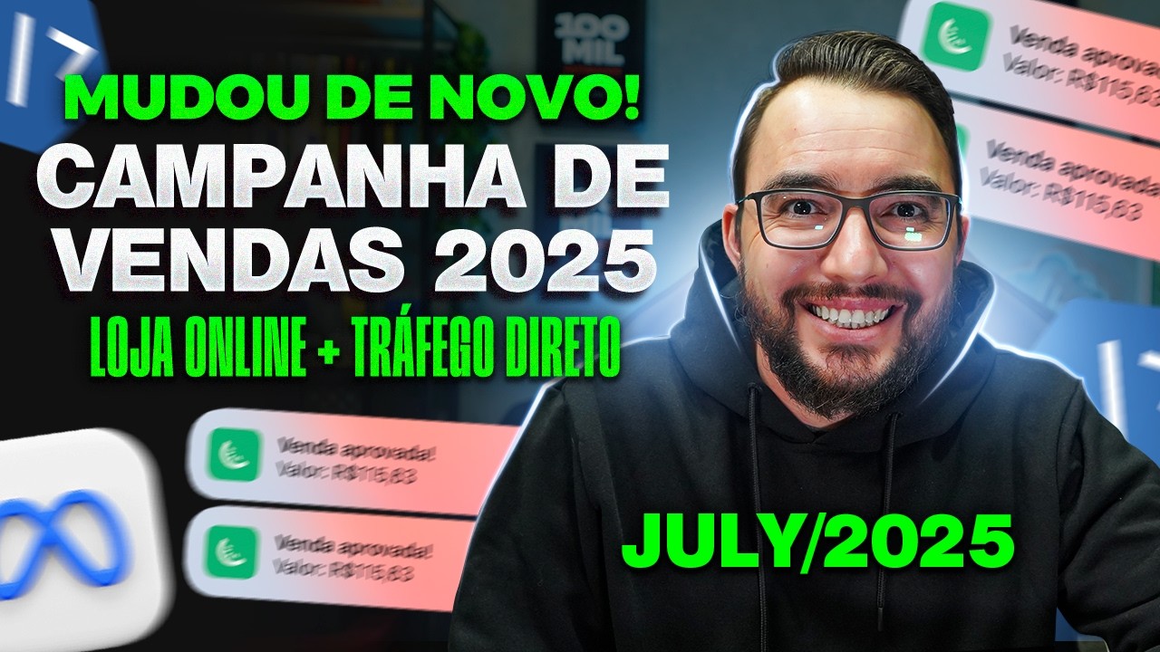 PRIMEIRA CAMPANHA DE VENDAS no Facebook Ads 2025 (Passo a Passo)