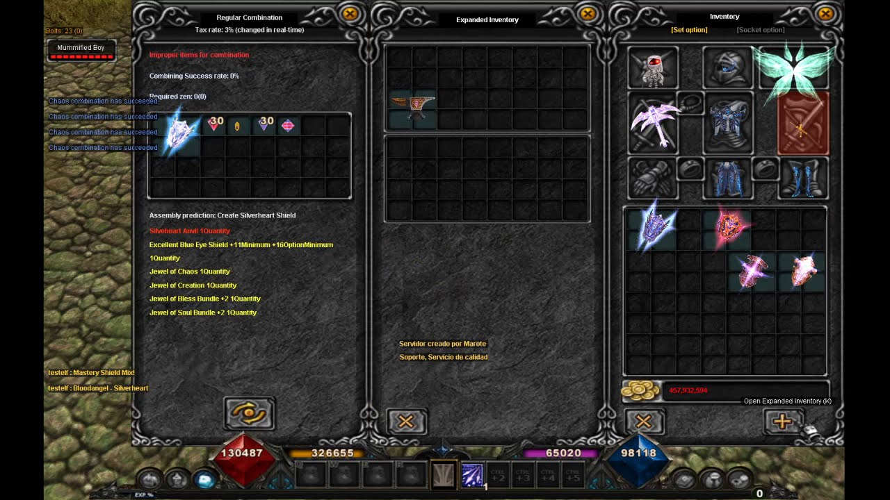 #CustomMix - Mastery Shield #Bloodangel-#Silverheart - #MuOnline Season 6 #MsPro V7 #MasteryShields