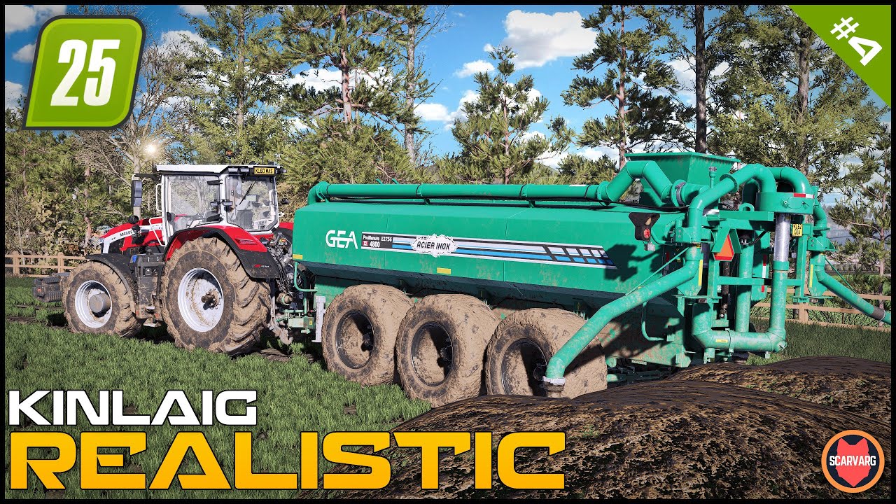 🚜 Spreading Slurry On Gras Land ⭐ FS25 Realistic ReShade & Ultra Graphics Gameplay, Kinlang