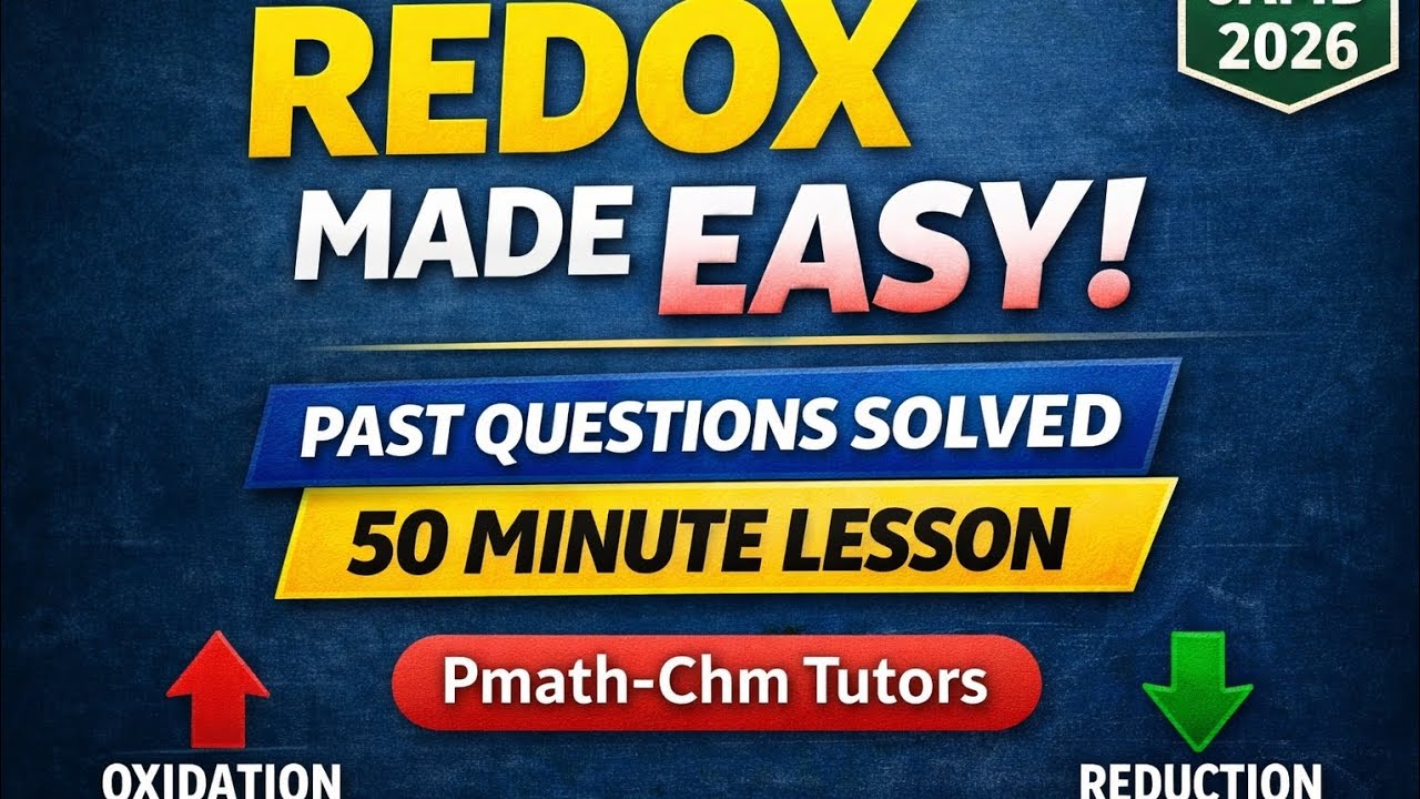 Redox Reactions Full Masterclass (50 Minutes) | JAMB Past Questions Solved. 