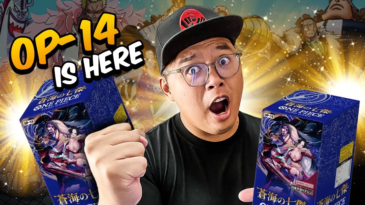 Удачи в день релиза! Открываю 3 бустера OP-14: The Azure Sea's Seven (на японском) — One Piece TCG