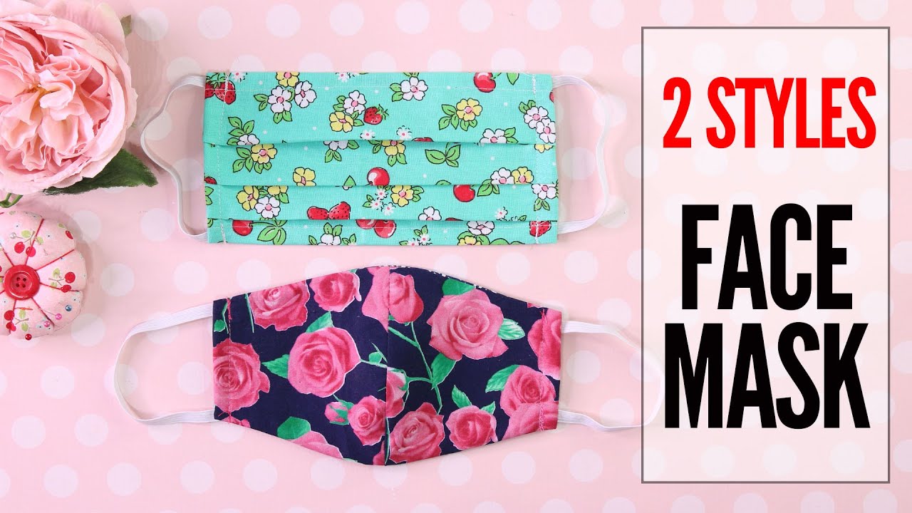 DIY Mask, Face Mask - 2 Styles - Fabric Face Mask Pattern