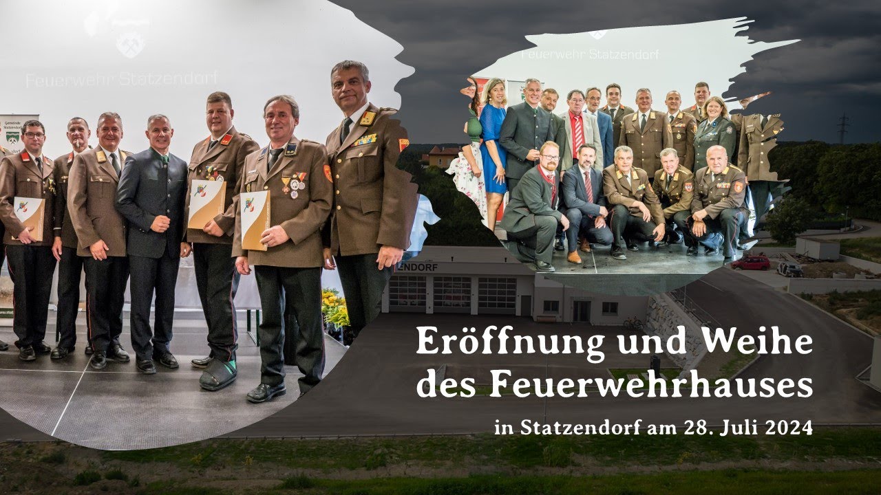 Festansprachen und Weihe des neuen Feuerwehrhauses in Statzendorf