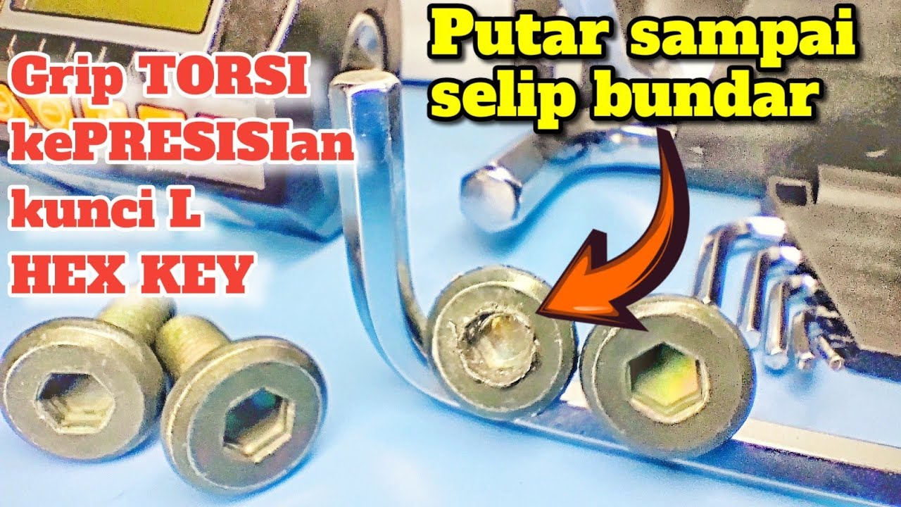 🛑Uji kepresisian kunci L hex key allen, IWT grip selip Jetech Bullocks ATS Wiha Wera